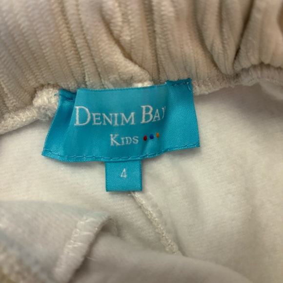 Denim Bay Kids Corduroy Pants with Elastic Waistband, Cream, Size 4, NWT - Picture 8 of 8